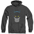 BATMAN/SIMPLIFIED - ADULT HEATHER HOODIE - BLACK