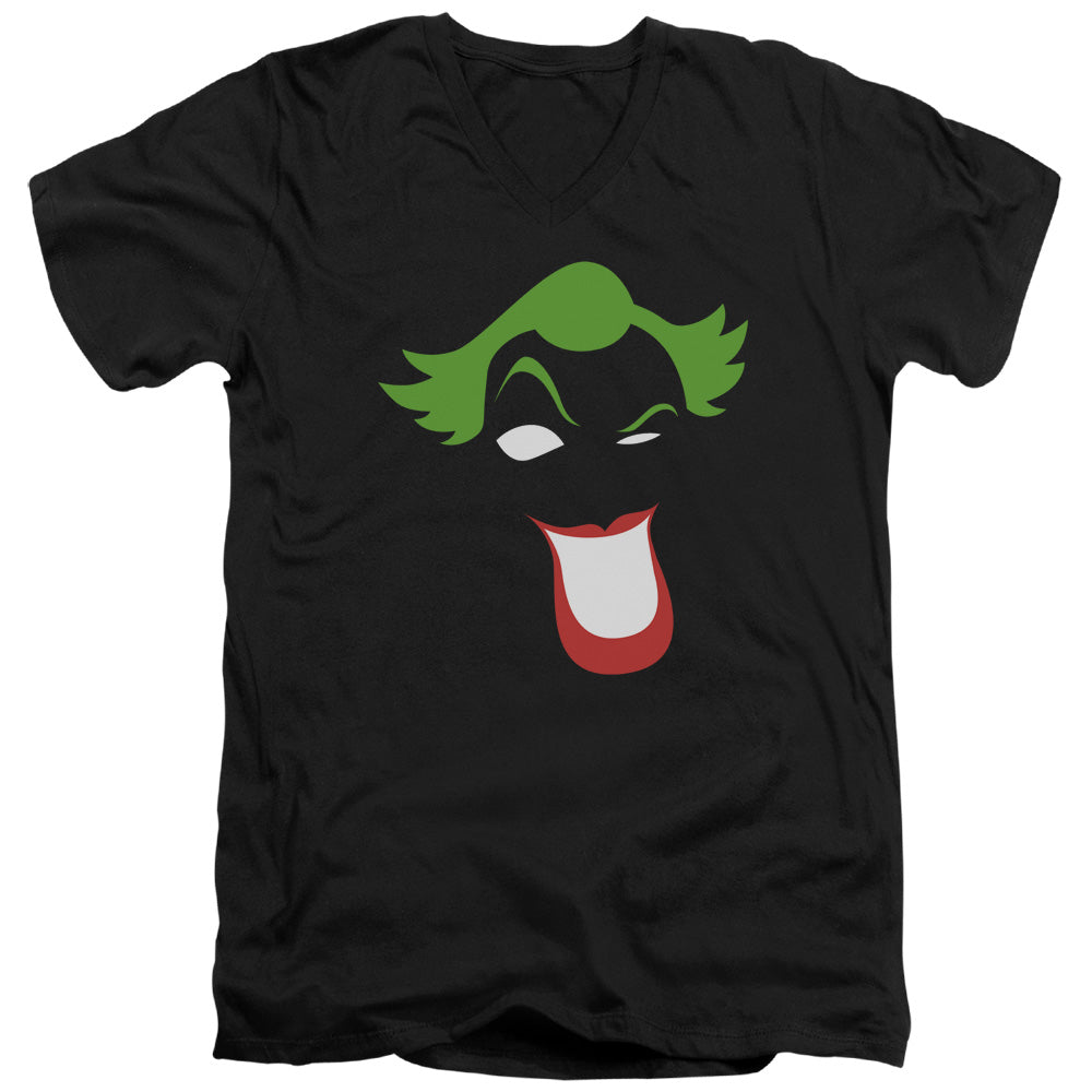 BATMAN/JOKER SIMPLIFIED - S/S ADULT V-NECK 30/1 - BLACK