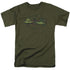 BATMAN/DISTRESSED CAMO SHIELD - S/S ADULT 18/1 - MILITARY GREEN