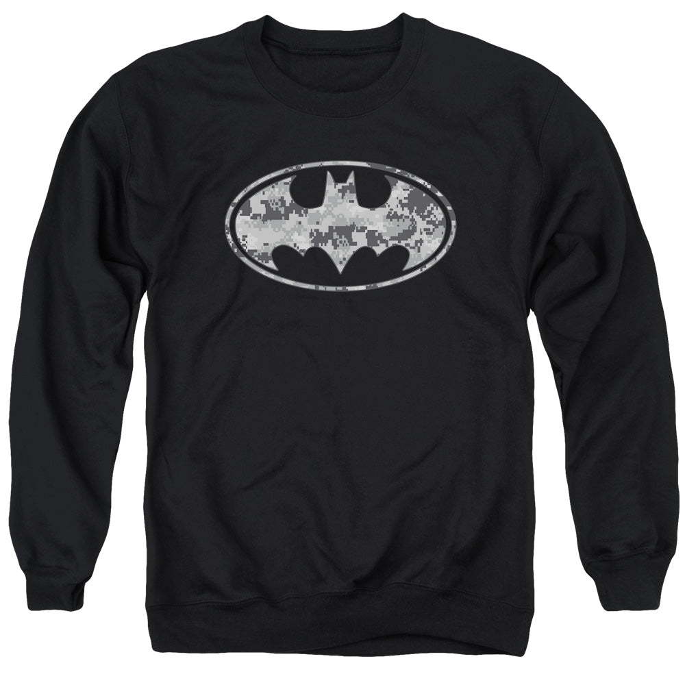 BATMAN/URBAN CAMO SHIELD - ADULT CREWNECK SWEATSHIRT - BLACK