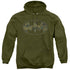 BATMAN/MARINE CAMO SHIELD - ADULT PULLOVER HOODIE - MILITARY GREEN