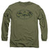 BATMAN/MARINE CAMO SHIELD - L/S ADULT 18/1 - MILITARY GREEN