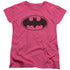 BATMAN/BLACK BAT - S/S WOMENS TEE - HOT PINK