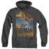 BATMAN/DK RETURNS - ADULT HEATHER HOODIE - BLACK