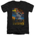 BATMAN/DK RETURNS - S/S ADULT V-NECK 30/1 - BLACK