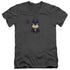 BATMAN/CUTE BATMAN - S/S ADULT V-NECK 30/1 - CHARCOAL