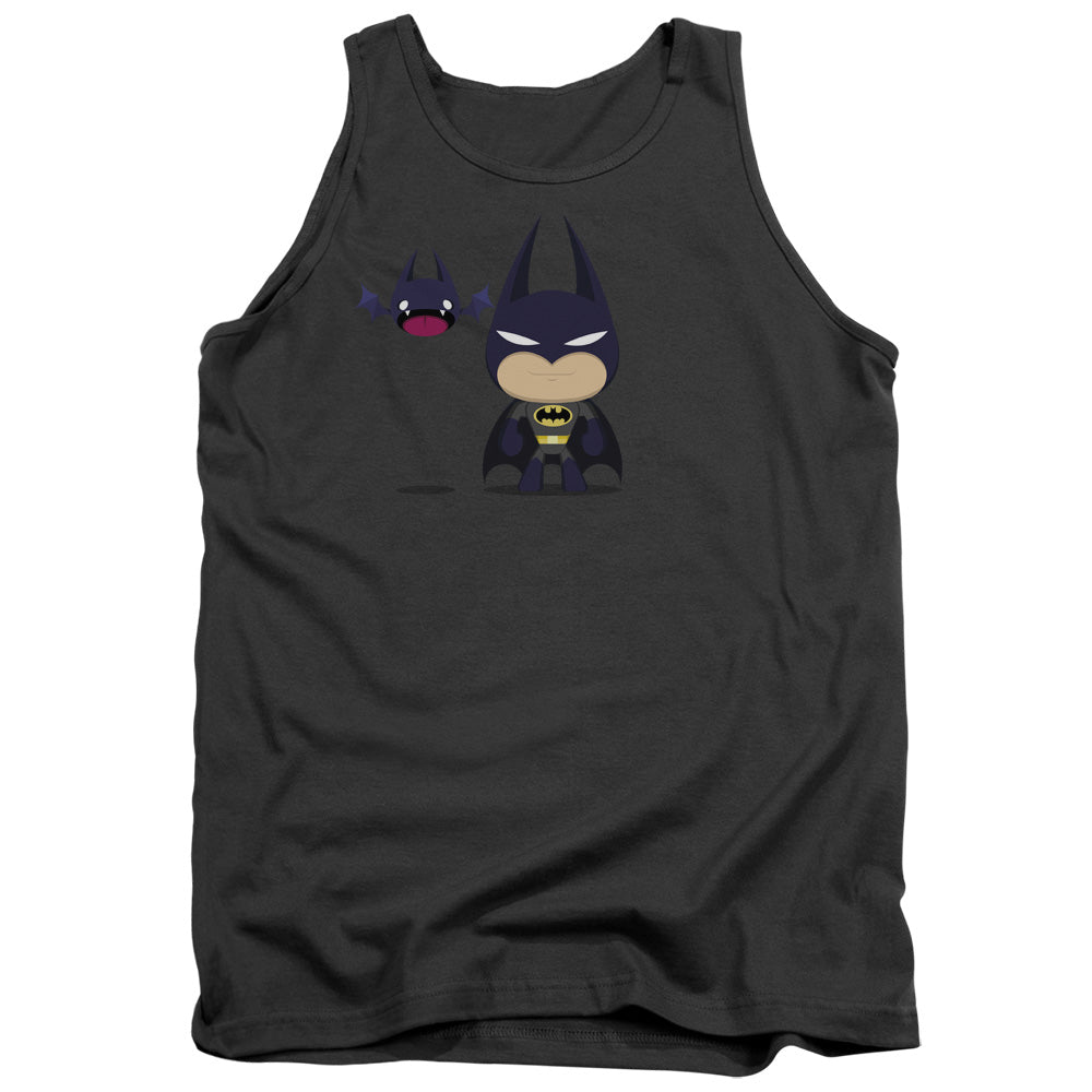 BATMAN/CUTE BATMAN - ADULT TANK - CHARCOAL