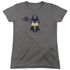 BATMAN/CUTE BATMAN - S/S WOMENS TEE - CHARCOAL