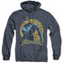 BATMAN/NIGHTWING MOON - ADULT HEATHER HOODIE - NAVY