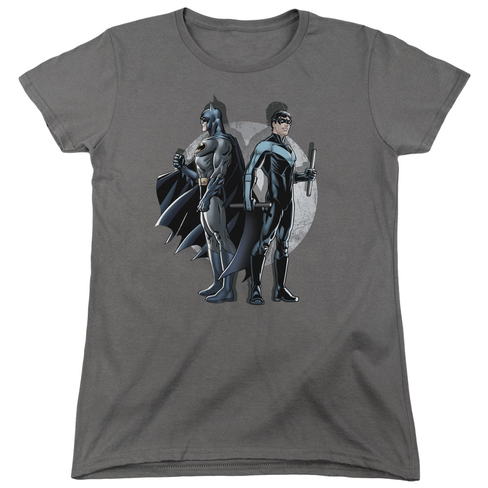 BATMAN/SPOTLIGHT - S/S WOMENS TEE - CHARCOAL