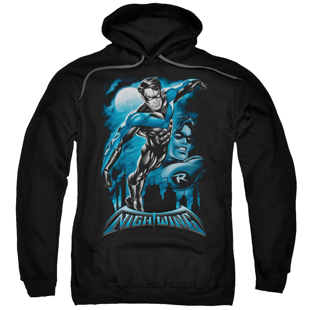 BATMAN/ALL GROWN UP - ADULT PULLOVER HOODIE - BLACK
