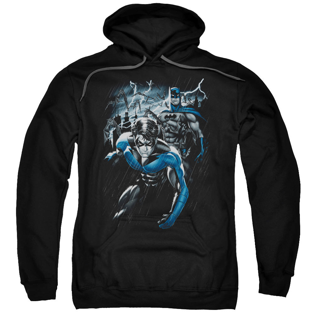 BATMAN/DYNAMIC DUO - ADULT PULLOVER HOODIE - BLACK