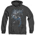 BATMAN/DYNAMIC DUO - ADULT HEATHER HOODIE - BLACK