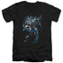 BATMAN/DYNAMIC DUO - S/S ADULT V-NECK 30/1 - BLACK