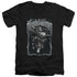 BATMAN/NIGHTWING BIKER - S/S ADULT V-NECK 30/1 - BLACK
