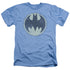 BATMAN/OLD TIME LOGO - ADULT HEATHER - LIGHT BLUE