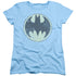 BATMAN/OLD TIME LOGO - S/S WOMENS TEE - LIGHT BLUE