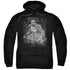 BATMAN/PENCILLED RAIN - ADULT PULLOVER HOODIE - BLACK