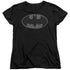 BATMAN/CHAINMAIL SHIELD - S/S WOMENS TEE - BLACK