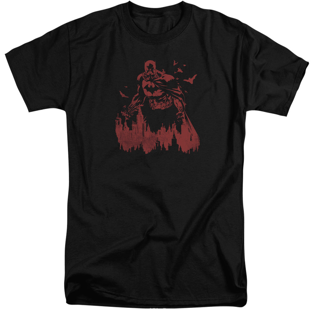 BATMAN/RED KNIGHT - S/S ADULT TALL 18/1 - BLACK