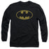 BATMAN/WORD LOGO - L/S ADULT 18/1 - BLACK