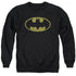 BATMAN/WORD LOGO - ADULT CREWNECK SWEATSHIRT - BLACK