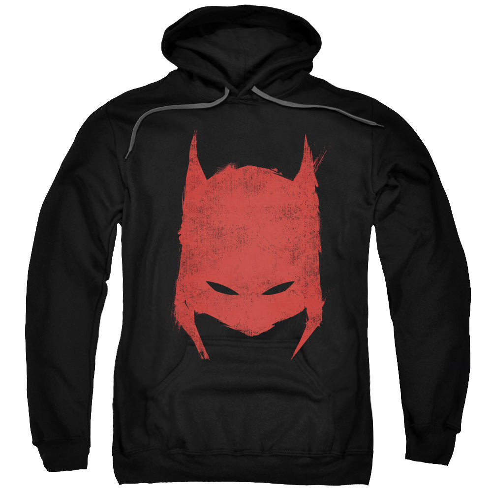 BATMAN/HACKED &AMP; SCRATCHED - ADULT PULLOVER HOODIE - BLACK