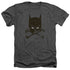 BATMAN/BAT AND BONES - ADULT HEATHER - CHARCOAL