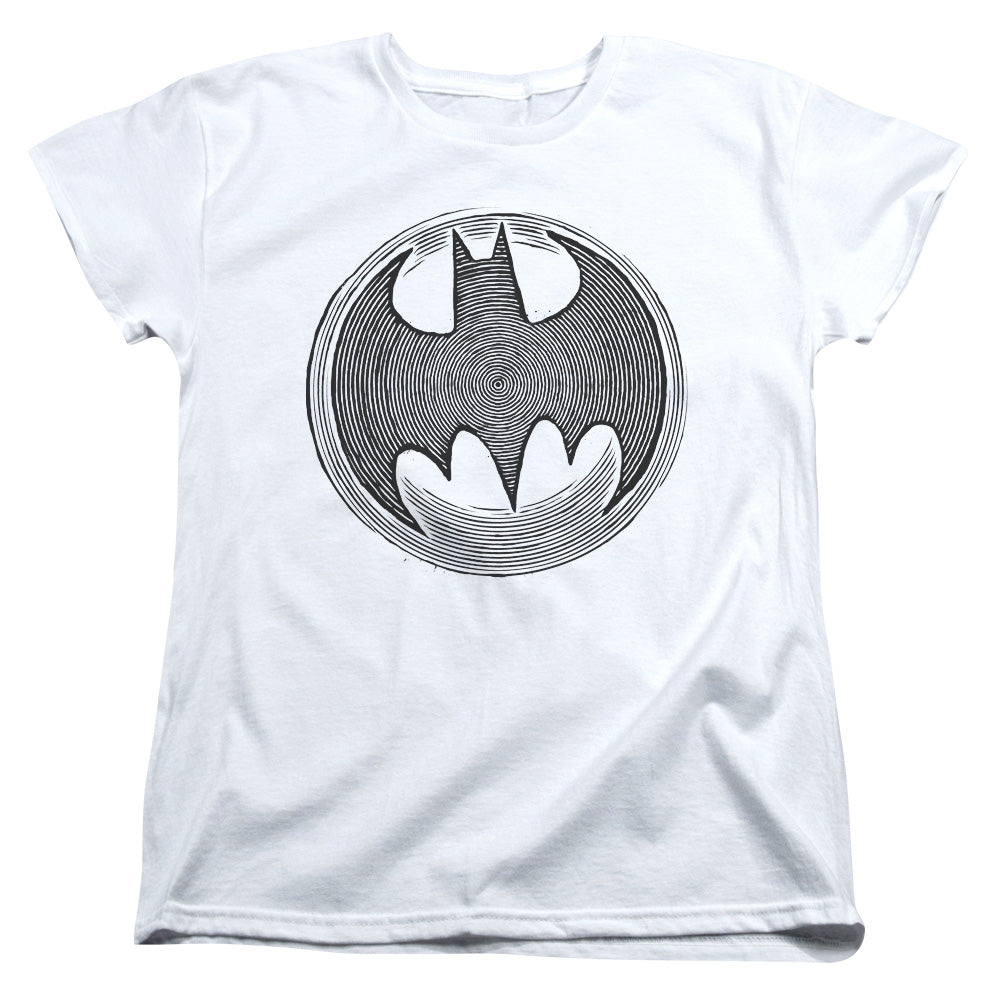 BATMAN/KNIGHT KNOCKOUT - S/S WOMENS TEE - WHITE