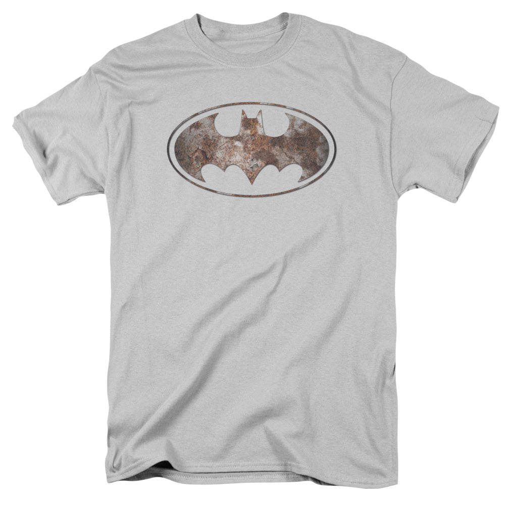 BATMAN/HEAVY RUST LOGO - S/S ADULT 18/1 - SILVER