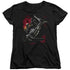 BATMAN/KICK SWING - S/S WOMENS TEE - BLACK