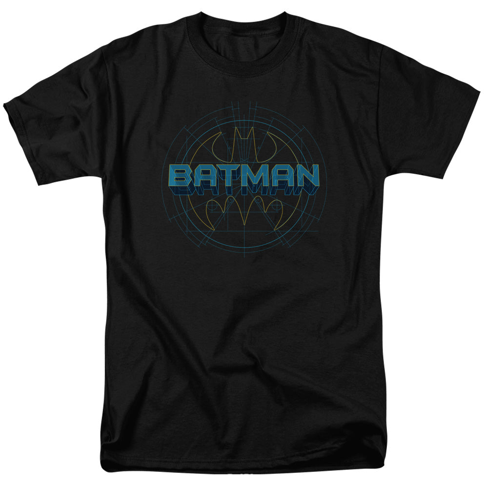 BATMAN/BAT TECH LOGO - S/S ADULT 18/1 - BLACK