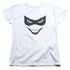 BATMAN/HARLEY FACE - S/S WOMENS TEE - WHITE