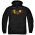 BATMAN/MOLTEN LOGO - ADULT PULLOVER HOODIE - BLACK