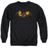 BATMAN/MOLTEN LOGO - ADULT CREWNECK SWEATSHIRT - BLACK