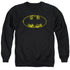 BATMAN/BATS ON BATS - ADULT CREWNECK SWEATSHIRT - BLACK
