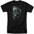 BATMAN/THE KNIGHT - S/S ADULT TALL 18/1 - BLACK