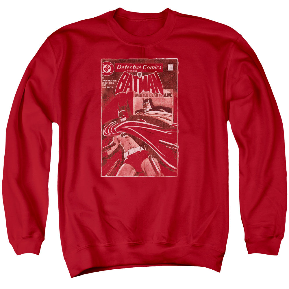 BATMAN/DOA COVER - ADULT CREWNECK SWEATSHIRT - RED