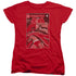 BATMAN/DOA COVER - S/S WOMENS TEE - RED