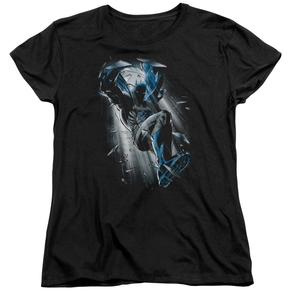 BATMAN/BAT CRASH - S/S WOMENS TEE - BLACK