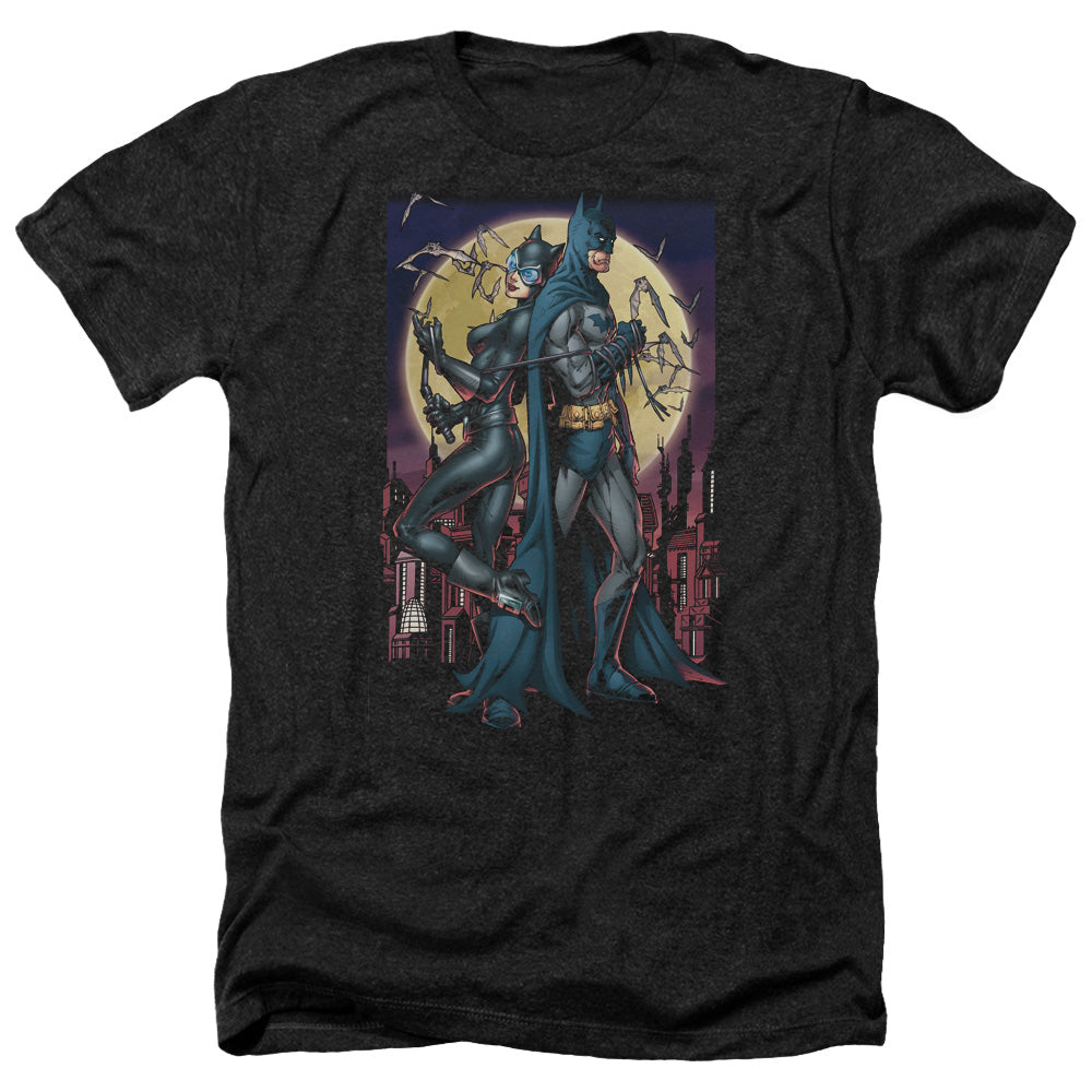 BATMAN/PAINT THE TOWN RED - ADULT HEATHER - BLACK