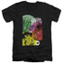 BATMAN/GOTHAM SIRENS - S/S ADULT V-NECK 30/1 - BLACK