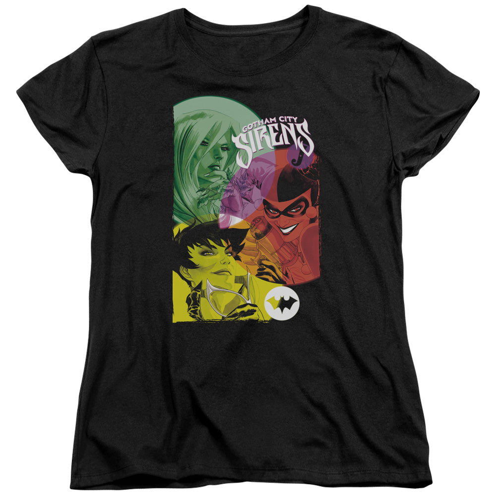 BATMAN/GOTHAM SIRENS - S/S WOMENS TEE - BLACK