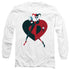 BATMAN/HARELY  HEART - L/S ADULT 18/1 - WHITE