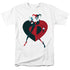 BATMAN/HARELY  HEART - S/S ADULT 18/1 - WHITE
