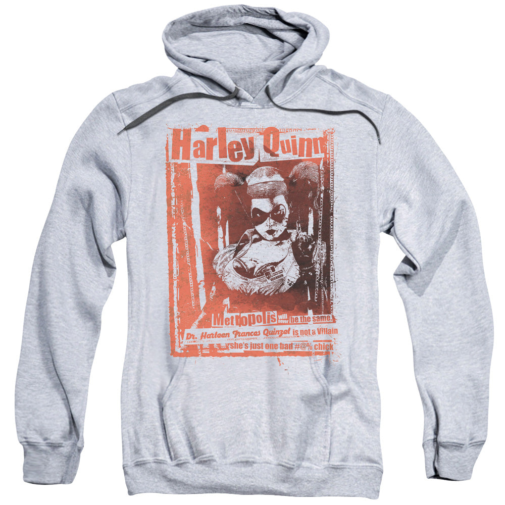 BATMAN/ DR QUINN - ADULT PULLOVER HOODIE - ATHLETIC HEATHER