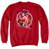 BATMAN/HARLEY Q - ADULT CREWNECK SWEATSHIRT - RED