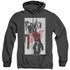 BATMAN/INKED QUINN - ADULT HEATHER HOODIE - BLACK