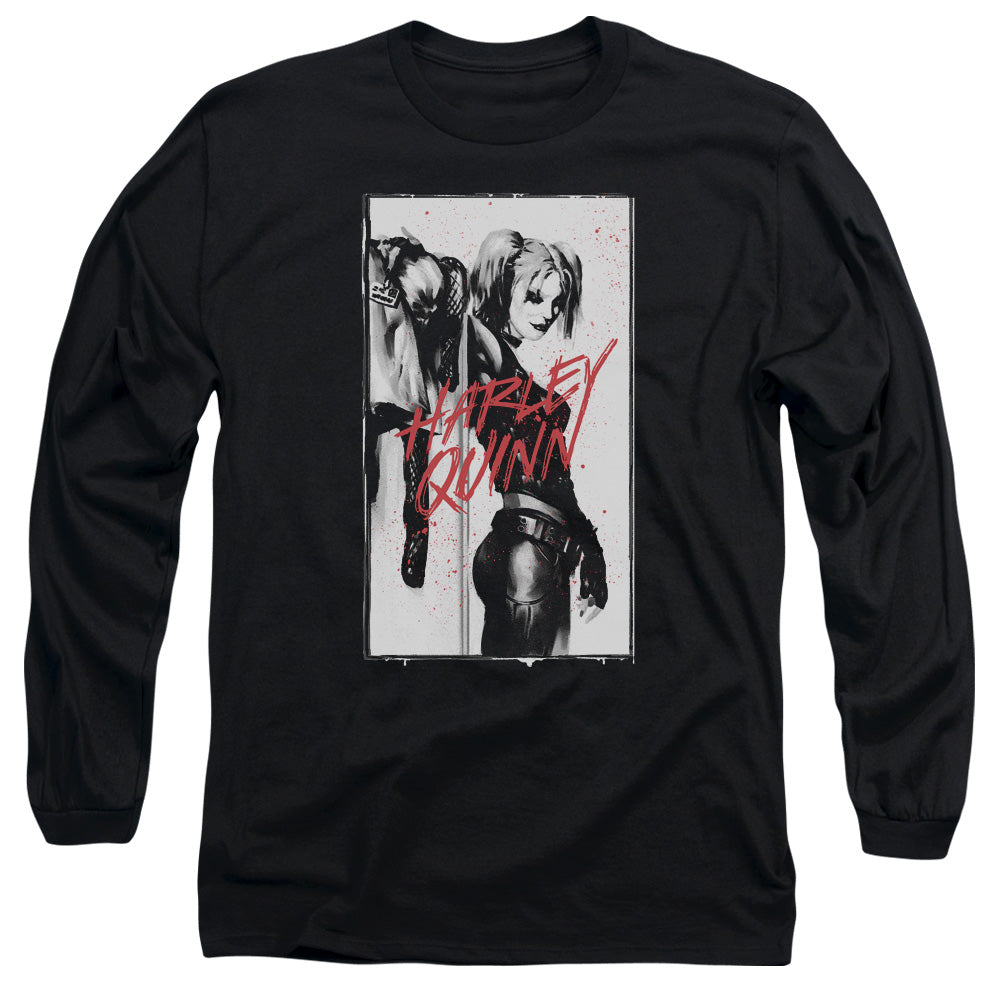 BATMAN/INKED QUINN -  L/S ADULT 18/1  - BLACK