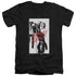 BATMAN/INKED QUINN - S/S ADULT V-NECK 30/1 - BLACK